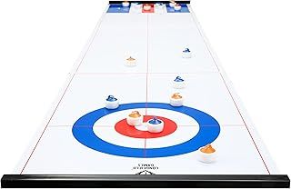 Engelhart - 340500 - Giant Curling and Shuffleboard Game 180CM - Easy assembling - magnetic strips