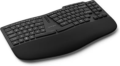Kensington Pro Fit Ergo KB675 EQ, QWERTY, 2.4GHz Bluetooth, Wireless, Rechargeable TKL Keyboard, Compatible with Windows and macOS, Composed of 43% Post-Consumer Recycled Content (K75491UK)