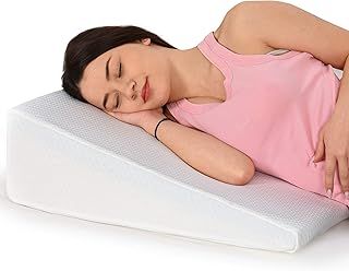 Healthex Bed Wedge Support Pillow Memory Foam - For Acid Reflux, GERD, Reduce Back Pain, Snoring And Breathing Problems - Great For Sleeping, Reading, Rest Elevation -Washable Cover @ M&A STYLES