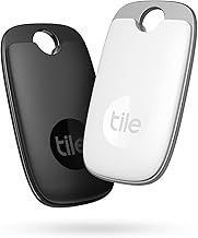 Tile Pro (2022) Bluetooth Item Finder, 2 Pack, 120m finding range, works with Alexa and Google Smart Home, iOS and Android Compatible, Find your Keys, Remotes & More, Black/White