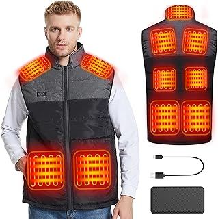 MILADO Heated Vest, Heated Gilet With 20000mAh Power Bank,Heated Jacket with More Heat Zones,3 Heat Settings Heated Body Warmer for Outdoor Camping Riding Hiking