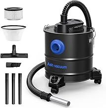 Ash Vacuum Cleaner, 20Kpa 20L Multifunctional Vacuum Cleaner, Double Filtration System with Hepa Filter & Pre-Filter for Fireplace BBQ Stoves Grills Fire Pits Log Burners Chimineas-1200W