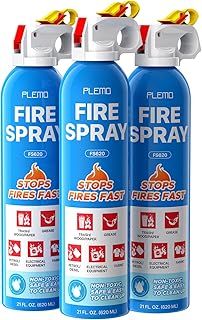Plemo Fire Extinguisher All-in-One, Fire Extinguishers Compact for Home, Car, Kitchen, Truck, and Boat, FS620, 3-Pack