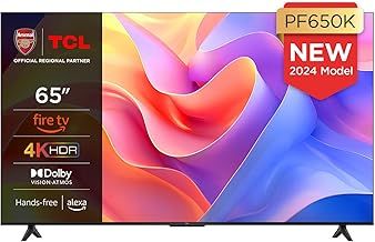 TCL 65PF650K 65-inch 4K Ultra HD, HDR TV, Smart LED Fire TV (Dolby Vision, Dolby Atmos, DTS, HDR 10, Alexa built-in, Airplay2, Miracast)