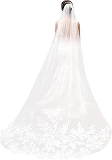 Wedding Bridal Veil Long Single Layer Soft Tulle Romantic Wedding Dress Accessories with Comb 118"