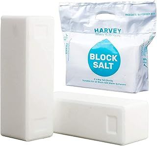 Harvey Block Salt for Water Softeners | Original Pure Grade A Food Quality Salt | 12 Bags, Securely Boxed | Each Bag Contains 2 Salt Blocks | Efficient Softening Solution