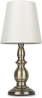MiniSun | Antique Brassed Touch Table Lamp with Cream Shade | Table Lamps, Home Décor & Improvement Essential