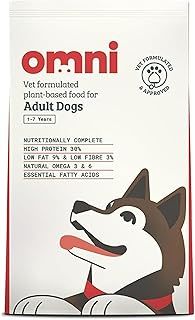OMNI Vet Formulated Adult Dry Dog Food 2kg | Protein Rich Natural Ingredients Biscuits | Plant Powered Kibble Backed by Vets | Supported By Science, Planet Friendly and Made in UK