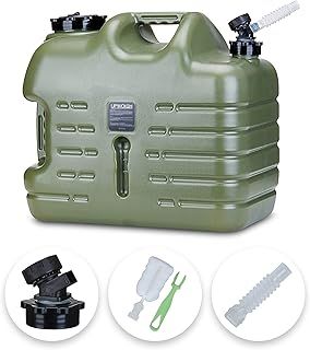 UPWOIGH 10L/19L/25L Water Containers with Spigot,Truly No Leakage Water Jug,BPA Free Military Green Water Tank,Portable Water Storage for Camping