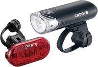 Bike Lights Set - 150 Lumen LED Front Bicycle Light Front and Back with OptiCube Lens | Multiple Modes, 80hr Battery Life MTB | Rechargeable Cycling Lighting | EL-135/Omni 5 | CatEye Bike Accessories