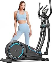 Dripex Elliptical Cross Trainer For Home, Ultra Quiet Magnetic Elliptical Machine w/16 Levels Resistance, 8KG Flywheel, 15.3IN Stride, Multifunctional LCD Monitor, Pulse Sensor, Device Holder