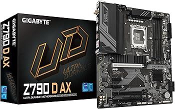 Gigabyte Z790 D AX Motherboard - Supports Intel Core 14th Gen CPUs, 12+1+1 Phases Digital VRM, up to 7600MHz DDR5 (OC), 3xPCIe 4.0 M.2, Wi-Fi 6E, 2.5GbE LAN, USB 3.2 Gen 2