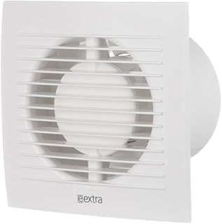 EUROPLAST Diameter 100 mm Bathroom Fan with Humidity Sensor and Timer, Quiet Fan, Plastic, White
