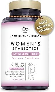 Probiotics for Women 300 Billion CFU/gr* 17 Multi strains, 360 Female Health Solution for Gut, Vaginal, Urinary, Skin Health. Hormonal Balance & Vaginal probiotics 60 Caps N2 Natural Nutrition