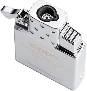 Zippo Butane Lighter Insert - Refillable - Adjustable & Odorless Yellow Flame - Clean Burning - Fits All Regular-Sized Cases - Metal Construction - Silver