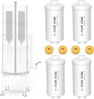 Fluoride and Arsenic Filter NSF/ANSI 42 Certified,Replacement for PF-2® Fluoride Filters,K5366 Replacement for Berkey Fluoride Filters Compatible with Berkey Gravity Filtration System-Pack of 4