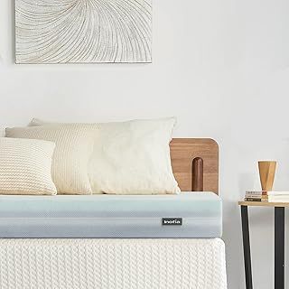 Inofia Sleep Double Mattress Topper,Gel Memory Foam Mattress Topper,Indulgent Comfort with Extra Pressure Relief,SAYMOR Collection,Soften Any Sleep Surface,100 Night Home Trial(135x190x8cm)