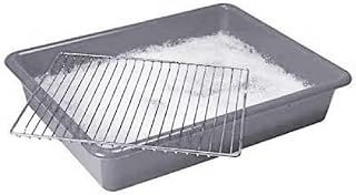 Large Oven Rack & Grill Soaking Cleaning Tray Industrial Grade Polypropylene 55 x 40 cm UK (Silver)