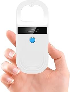 Bewinner Pet Microchip Scanner, Portable Animal Chip ID Scanner, 134.2KHz 128 Records Data Storage, ISO11784/85/FDX B/ID64 Microchip Reader, Dog/Pig Animal Management