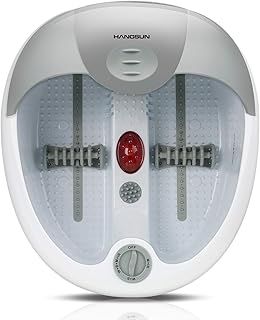 Hangsun Foot Spa Bath Massager with Bubbles and Vibration Pedicure Spas FM180 Maintain Water Temperature, Massage Rollers, Infrared for Tired Feet Stress Relief Home Use