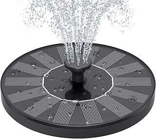 Solar Fountain,Mini Solar Powered Water Fountain, Solar Pond Pump for Bird Bath Gardens Pool