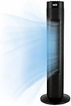 ANSIO Tower Fan 30-inch For Home and Office, 3 Hours Timer, 3 Speed Oscillating Fan - Black