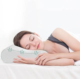 Good Nite Memory Foam Pillow Neck Support Pillows Orthopaedic Cervical Soft Deep Sleep for Side Sleepers and Back with Washable Cover 65 x 35 cm Standard Size White