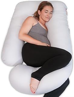 Cooling Pregnancy Pillows,Soft U-Shape Maternity Pillow with Removable 100% Cotton Cover-Full Body Pillows for Adults Sleeping-Pregnancy Must Haves-57 Inch