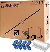 TV Boxes Kit for Moving House with Foam Corners & Bubble Wrap- Available Size 22 inch to 85 inch - Double Wall Solid Cardboard TV Box for Packing, Storing, Shipping | With Handles and Extra Strength