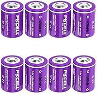 Lithium 1/2AA Battery,ER14250 LS14250, 3.6V 1200mAh Batteries,for Sensors,Alarm Modules,Burglar Alarm,8 Packs,PKCELL