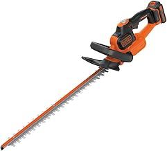 BLACK+DECKER Hedge Trimmer, 18V Lithium Ion Battery, Cordless, Anti-Jam, 45cm, Includes 2.0Ah Battery, GTC18452PC-GB