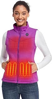 ORORO Women's Heated Fleece Gilet with Power Bank - Electric Heated Vest for Women Base Layer (Charger Not Included)
