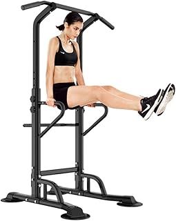 SogesHome Pull Up & Dip Station Dip Stand Power Tower Adjustable Height Multi-Functional Home Strength Training Fitness Workout Station, NSD-PSBB002