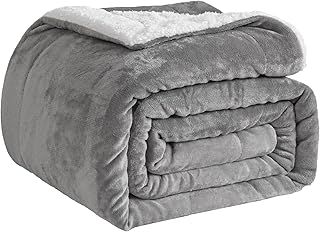 Good Nite Throw Blanket Sofa Throw 130x150cm Fleece Fluffy Blanket Sherpa Blankets For Sofas Bedspread Travel Blanket Soft, Machine Washable (Single,Grey)