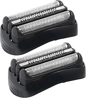 Shaver Replacement Head Compatible with All Braun Series 3, 2Pack 21B Precision Heads, Series 3 Shaving Replacement Head Fits Models 3000s, 3010s, 3040s,3050cc, 300s, 310s etc, (21B, Black)