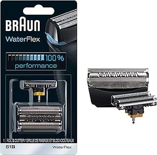 Braun Series 5 Electric Shaver Replacement Foil and Cutter, Maintain Peak Performance, Compatible with Series 5 & WaterFlex Shavers, 51B, Black