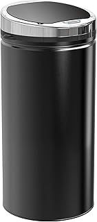 HOMCOM 42L Sensor Bin for Kitchen Waste Automatic Dustbin Motion Detection Dustbin Stainless Steel Rubbish Can with Bucket, Black