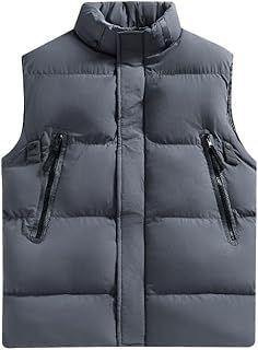 Men's Quilted Padded Gilet Jacket | Military Style Body Warmer for Men | Winter Coat Half Sleeve bodywarmer Vest with Multiple Pockets