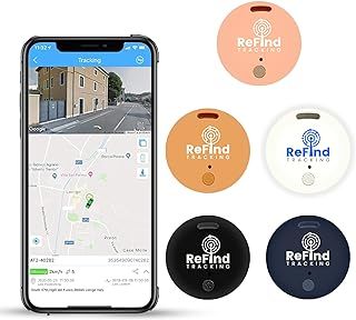 ReFind R2 Smart Tracker for Android and iPhone. Mini GPS Tag Bluetooth 5.0 Key Finder. Samsung AirTag Alternative for Keys, Pets, Wallets and Luggage (Black)