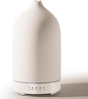 Diffuserlove Ceramic Diffuser 160ML Essential Oil Diffusers for Home Room Air Diffuser Cool Mist Electric Diffuser for Bedroom White(Size:6.8"H x 3.6"W)