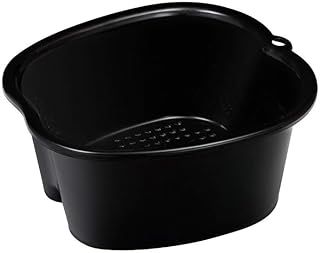 Foot Soaking Bath Basin – Large Size for Soaking Feet | Pedicure and Massager Tub for at Home Spa Treatment | Callus, Fungus, Dead Skin Remover (Black)