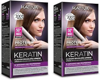 Kativa Keratin Express Brazilian Straightening Treatment Without Formaldehyde/formol Pack of 2