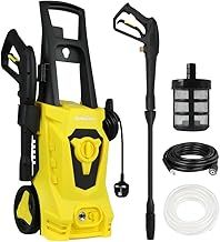 Panana High Pressure Washer, 130 Bar Pressure Portable for Home Garden Driveway Use with a Range of Accessories