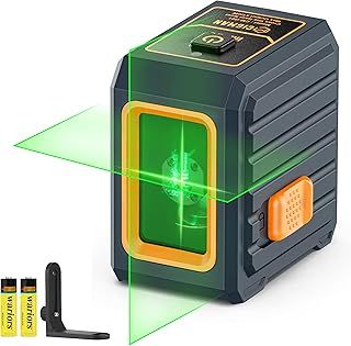CIGMAN Green Laser Level with Self-Levelling and Manual Modes, 30m Range (Pulse Mode Extend 50m with Receiver), 4 Brightness Levels, ±0.3mm/m High Precision, Includes 2 AA Batteries & Mounting Bracket