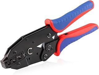 HKS Crimping Tool for Sleeves Ferrule Terminals & Pin Cord End- Ratcheting Wire Crimpers - AWG 10-2 (6-35mm²) - Ratchet Terminal Crimper - Electrical Crimping Tool