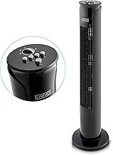 LIVIVO 32" Tower Fan with Remote - Timer Ultra Slim and Quiet and Powerful - Free Standing 45W Electric Fan with 3 Speed Settings and 90 Degree Oscillation Function (Black)