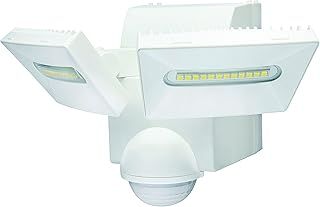White IQ Twinspot PIR Battery Operated Security Light - Outdoor Security Wall Light - Exterior Battery Operated PIR Motion Sensor - 800 Lumen LED Twinspot (Single), LB1880-WH