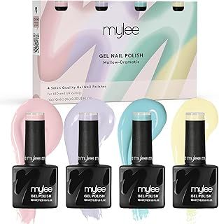 Mylee Gel Nail Polish Duo Colour Set 2x10ml [Bottomless Brunch] UV/LED Soak-Off Nail Art Manicure Pedicure for Professional, Salon & Home Use - Long Lasting & Easy to Apply