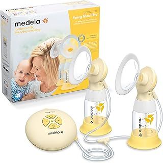 Medela Swing Maxi Flex Double Electric Breast Pump - More milk in less time, featuring PersonalFit Flex shields and Medela 2-Phase Expression technology