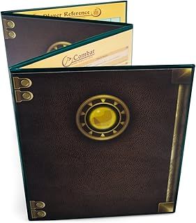 The Master's Tome 4-Panel Customizable GM Screen with Free Inserts – Dry Erase, Dungeon & Game Master Accessory for Tabletop RPG Campaigns (Green)